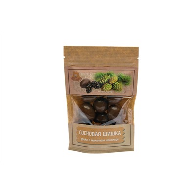 Драже «Сосновая шишка в Молочном шоколаде» / 80 г / крафт-пакет / ТМ Территория Тайги