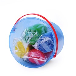 Масса для лепки набор Mega bucket - Мега банка, 1 банка массой 1кг с 4 пакетиками с тестом