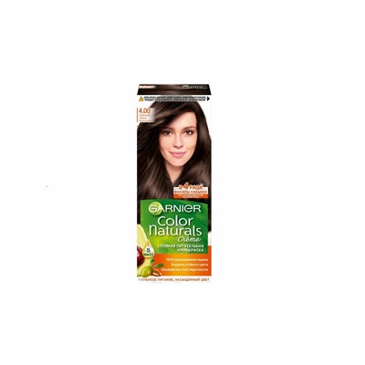 Garnier Color Naturals Стойкая Крем-Краска для волос 4.00 Глубокий темно-каштановый 110мл