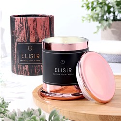 Ароматическая свеча в банке Elisir, 9×10.5 см, орхидея, розовое золото