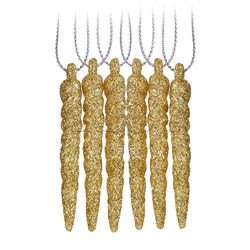 Набор новогодних украшений "Сосульки" (6шт х 6.5 см)