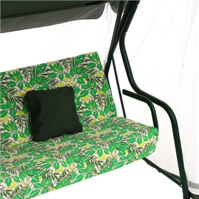 Качели садовые «Панама», 210×142×155 см, максимальная нагрузка 300 кг, зелёные