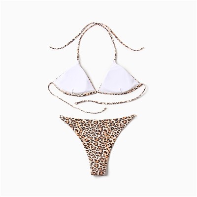 Купальник раздельный женский MINAKU, принт леопард, размер 44