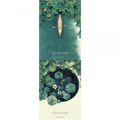 Блокнот А5 40л клетка на склейке "Дыхание тишины" жесткая подложка (093201) Хатбер