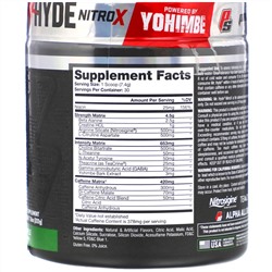 ProSupps, Mr. Hyde, Nitro X, предтренировочный комплекс со вкусом зеленого кислого яблока, 222 г (7,8 унции)