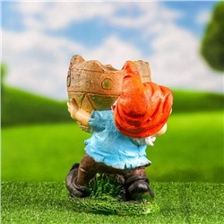 Садовая фигура из гипса «Гном с кашпо», 25×15×24 см, МИКС