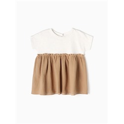 Платье для девочки «Крошка Я. Муслин», рост 80-86 см, бежевое