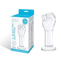 Стеклянный плаг в форме сжатой в кулак руки 5’’ Glass Fist Butt Plug - 13 см.