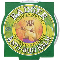 Badger Company, Бальзам для защиты от насекомых с цитронеллой и розмарином, 21 г (0,75 унции)