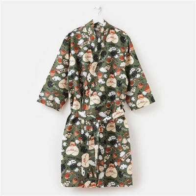 Халат мужской Этель «Генеральская банька» рукав 3/4, размер 46-48, вафля 200 г/м², 100% хлопок