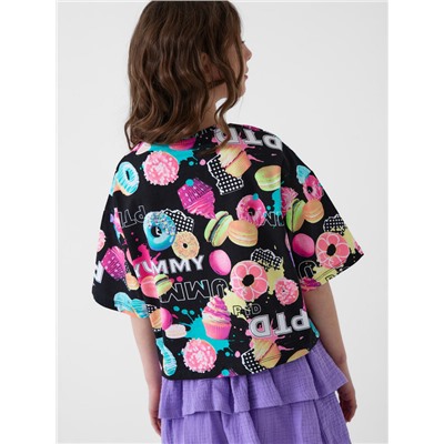 Фуфайка трикотажная для девочек (футболка)