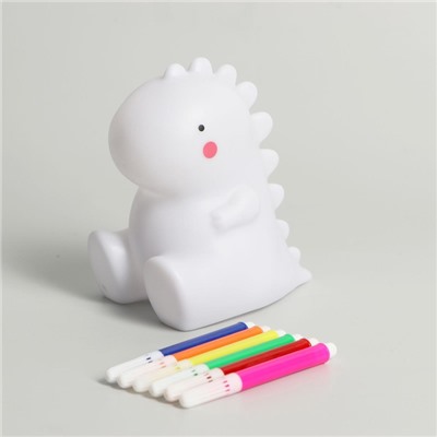 Раскрась светильник «Динозаврик», с фломастерами, набор для творчества