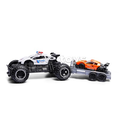 Машина "Вездеход с прицепом 6" р/у, 27 MHz, в коробке