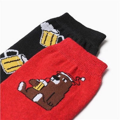 Носки мужские новогодние KAFTAN «Готов праздновать» 2 пары, размер 41-44 (27-29 см)