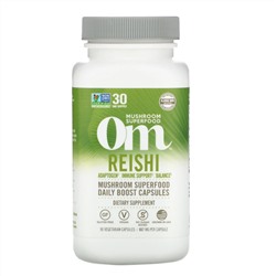 Om Mushrooms, Рейши, 667 мг, 90 вегетарианских капсул
