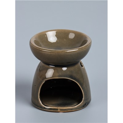 УЦЕНКА Аромалампа для эфирных масел керамика «Лик Будды», серая, 8×8×9 см