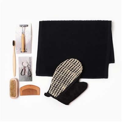 Набор подарочный «Этель. Сильному духом», полотенце, щётка, расчёска