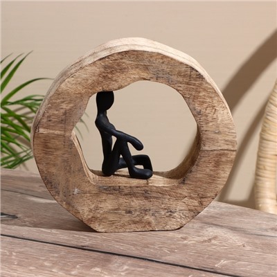 Сувенир «Девушка», 19×7.5×18.5 см, полимерная смола, манговое дерево