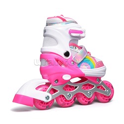 Ролики детские, размер S ( цвет розовый)