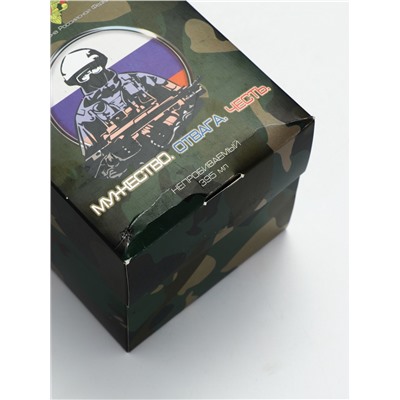 УЦЕНКА Бокал «Непробиваемый. Сухопутные», для коньяка, эмблема с пулей, 395 мл