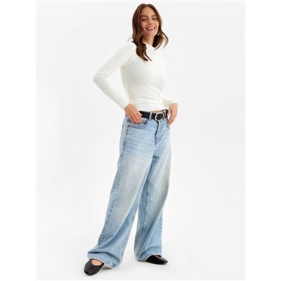 Джемпер женский с горлом MINAKU, белый, размер 42-44