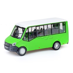 Машина металл Газель Next Citiline 14 см, (двери, кузов,зеленый) инерц, в коробке