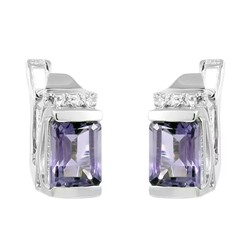 Серьги из серебра аметист, Сеньора