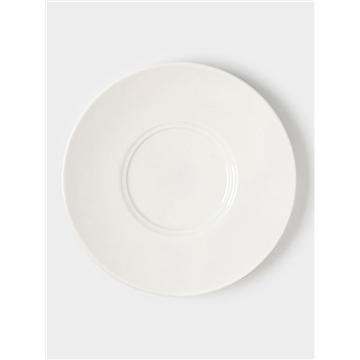 Чайная пара Дулевский фарфор «Белая», чашка 250 мл, блюдце d=14.8 см, штабелируемая