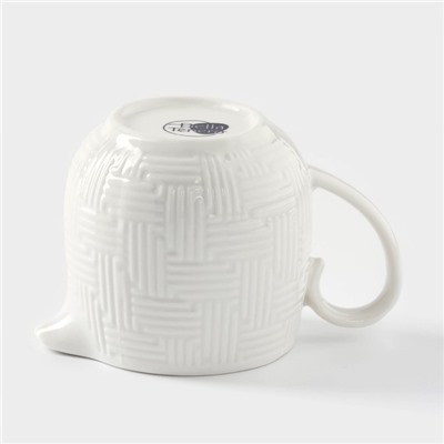 Набор фарфоровый сервировочный BellaTenero, 4 предмета: молочник 250 мл, сахарница с крышкой 250 мл, ложка, бамбуковая подставка, белая