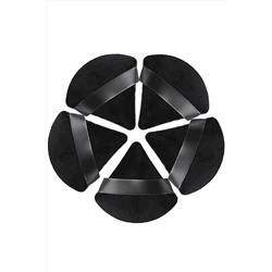 Kristaller Набор спонжей-пуховок в пластиковом контейнере для сухих и кремовых текстур, черный, 6 шт. KRISTALLER, 1199388