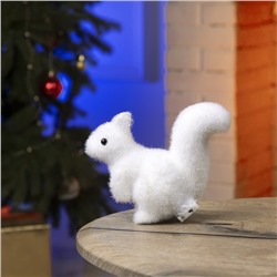 Светодиодная фигура «Белочка» 7×14×5 см, флок, батарейки CR2032×2 (не в комплекте), свечение тёплое белое