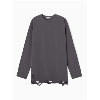 Лонгслив женский MINAKU: One Most Brand, графитовый, размер onesize