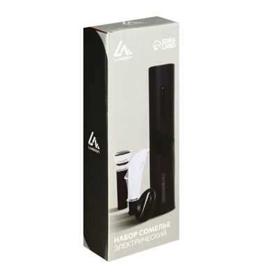 УЦЕНКА Набор сомелье электрический LuazON LSH-04, пробка, аэратор, штопор, от батареек, пластик