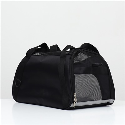 Сумка-переноска сетчатая, 54×25×35 см, чёрная