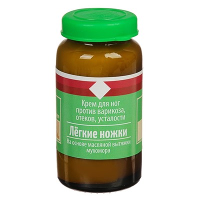 Крем для ног против варикоза "Мухомор", отеков, усталости, 30 мл