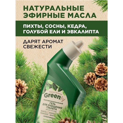 Многофункциональный гель для очищения туалета «Хвойный микс» Home Gnome Greenly