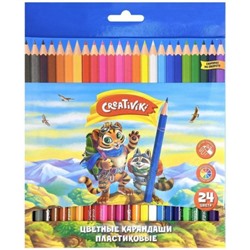 Карандаши пластиковые 24цв ЦКП24КР Creativiki
