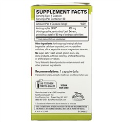 Terry Naturally, Andrographis EP80, Extra Strength, 60 Capsules