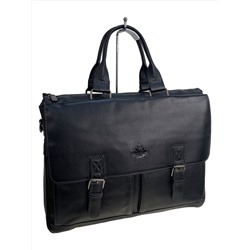 Сумка-портфель мужская из натуральной кожи, цвет чёрный