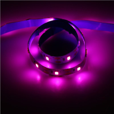 Фитолента для растений Luazon Lighting, светодиодная, 3.5 Вт, 0.5 м, IP20, 5 В, 60 LED/м, USB, SMD5050, мультиспектральная