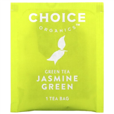 Choice Organic Teas, Green Tea, Organic Jasmine Green, 16 Tea Bags, .85 oz (24 g)