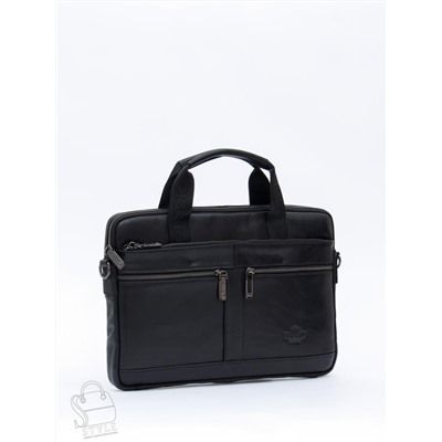 Портфель мужской кожаный 33773Z black Zinimsk в Новосибирске