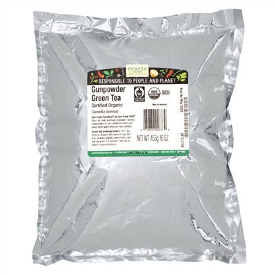Frontier Natural Products, Certified Organic Gunpowder Green Tea, 16 oz (453 g)