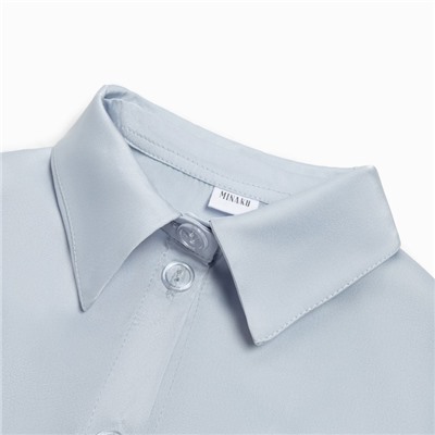 Пижама женская (рубашка, брюки) MINAKU: Light touch, голубая, размер 52