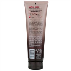 Giovanni, 2chic, Ultra-Sleek, кондиционер для придания блеска «Бразильский кератин и марокканское аргановое масло», 250 мл (8,5 жидк. унции)