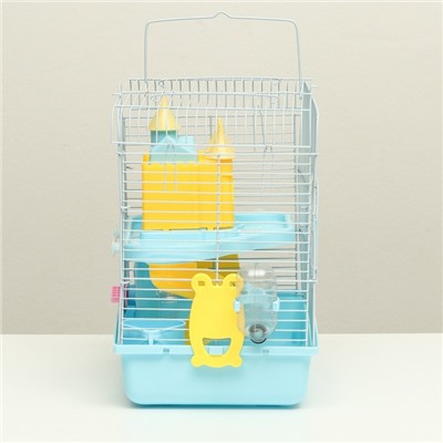 Клетка для грызунов «Пижон», укомплектованная с замком, 27×21×31 см, голубая