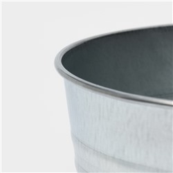 Вазон оцинкованный без ручек, 5 л, h=20.5 см, ГОСТ