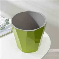 Кашпо для цветов со вставкой «Палермо», 3.6 л, цвет оливковый