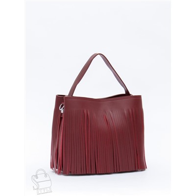 Сумка женская кожаная 2385-1Y d.wine red Polina&Eiterou