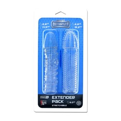 Комплект из 2 прозрачных насадок на пенис PENIS EXTENDER PACK